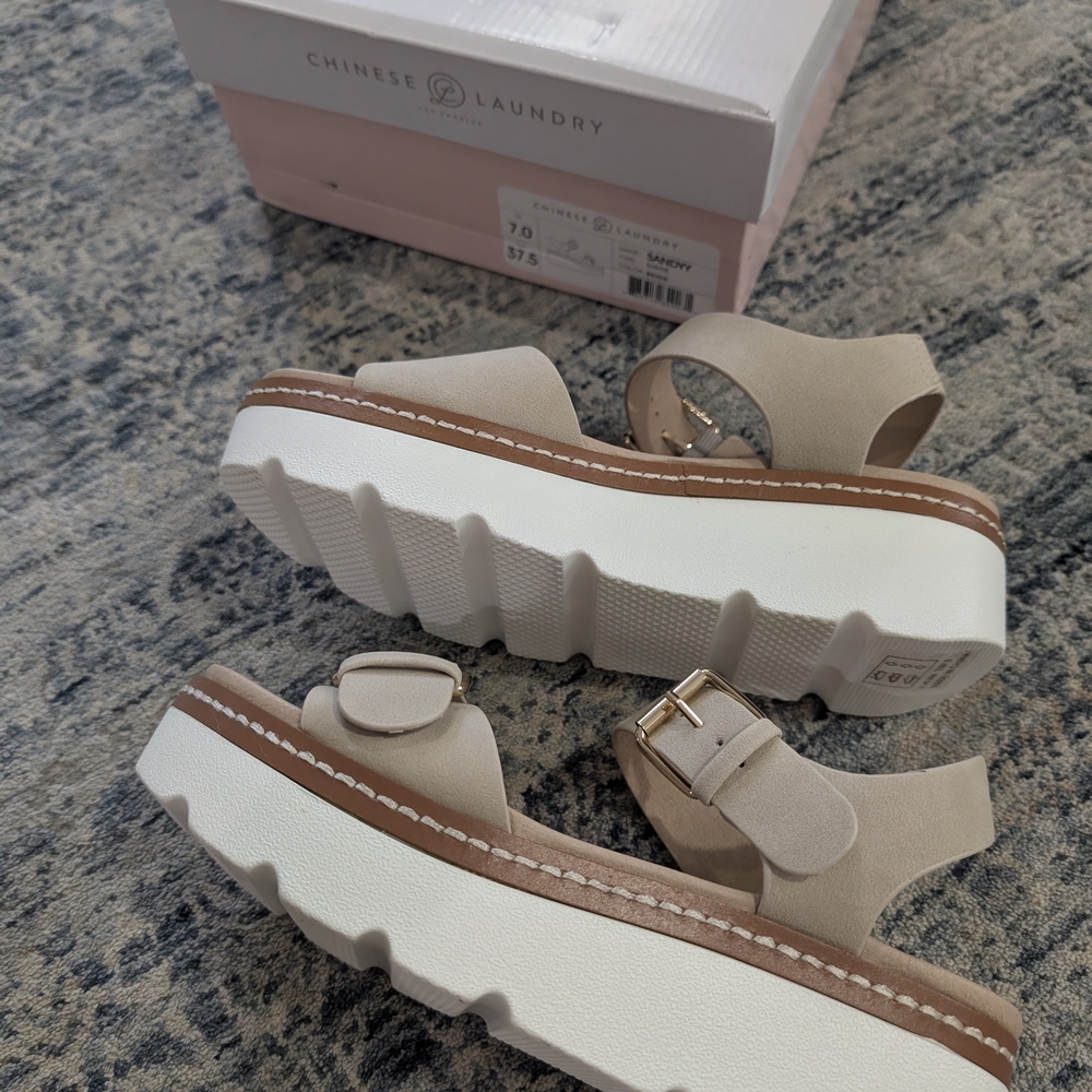 Women's Beige Sandals - Picture 6 of 6